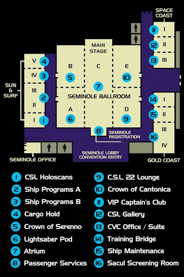 Aurora / Seminole venue map