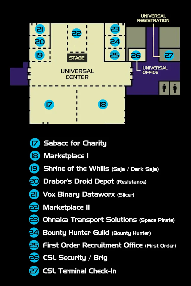 Port of Call / Universal venue map